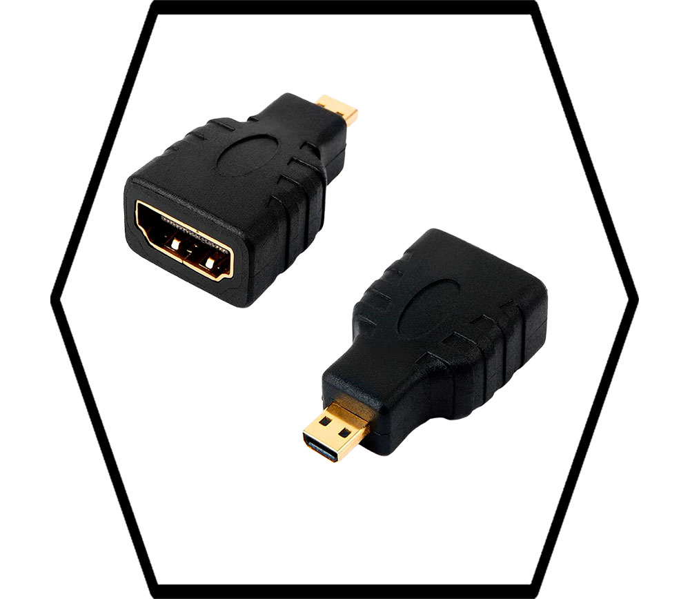 hierro Tormenta importar SKU 1082) Adaptador Micro HDMI - HDMI hembra (tipo A) a Micro HDMI macho (tipo  D) Adaptador convertidor de conector chapado en oro - Dixontel